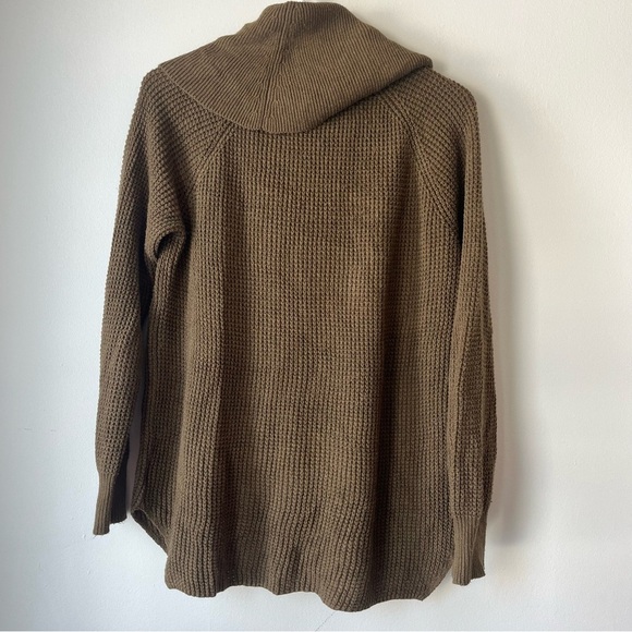Michael Kors chunky knit oversized cowl neck sweater winter cozy neutral - Picture 6 of 13